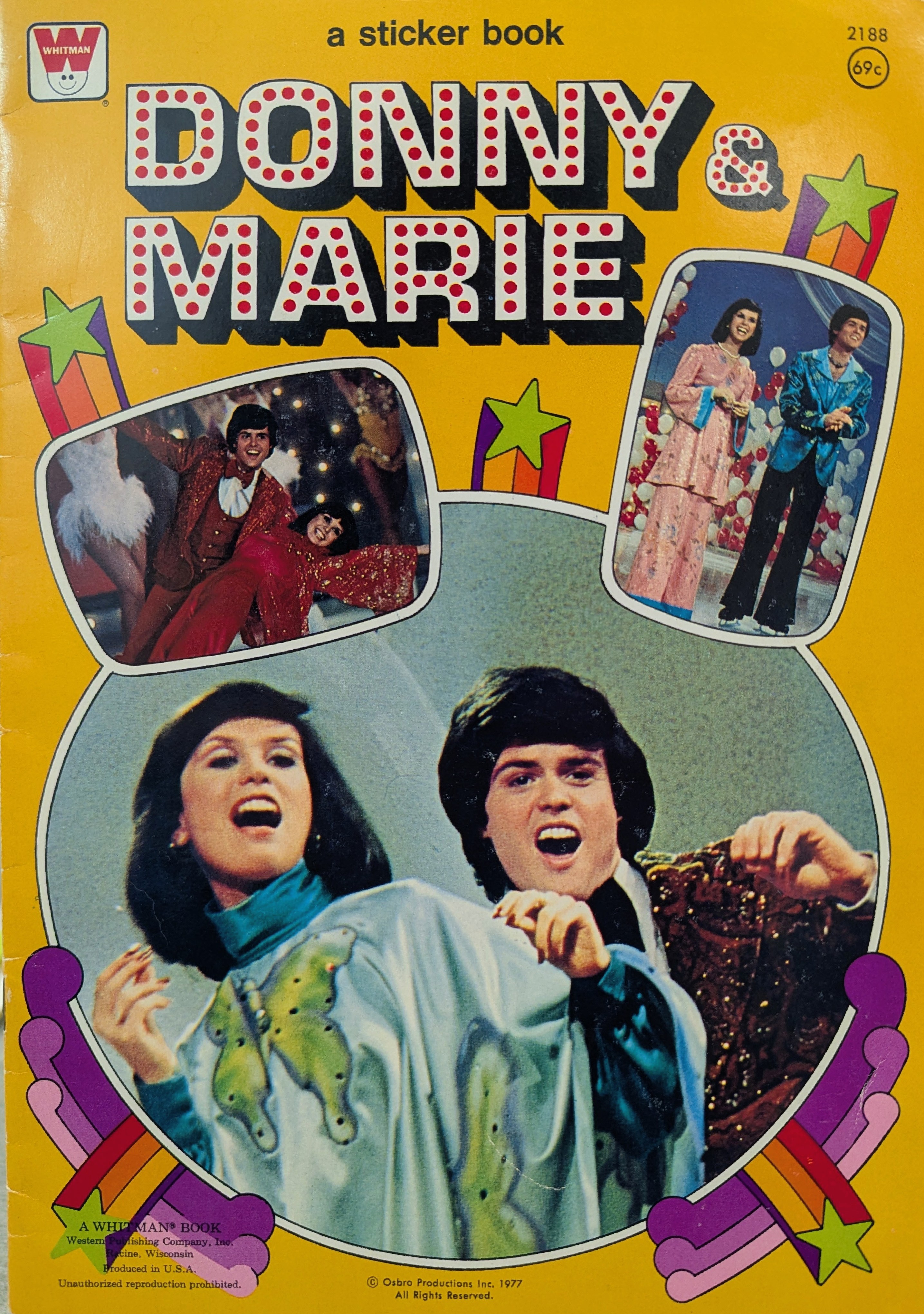 Image of Item #73. Donny and Marie sticker book