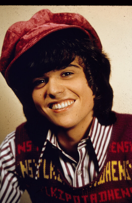 donny osmond purple hat